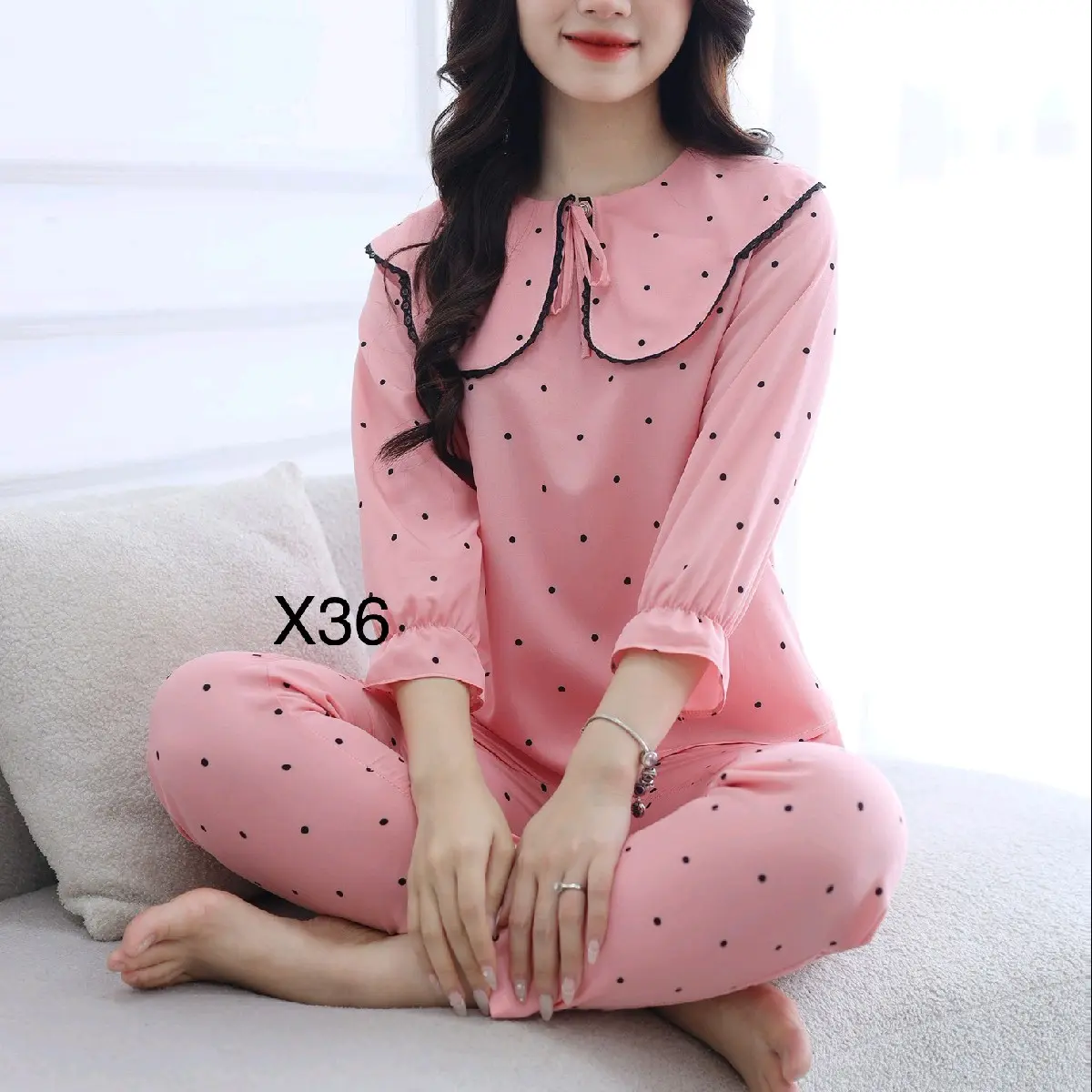 ĐỒ BỘ MẶC NHÀ, BỘ NGỦ NỮ ĐẸP TAY LỠ TRẺ TRUNG, chất lụa thái mềm, k nhăn