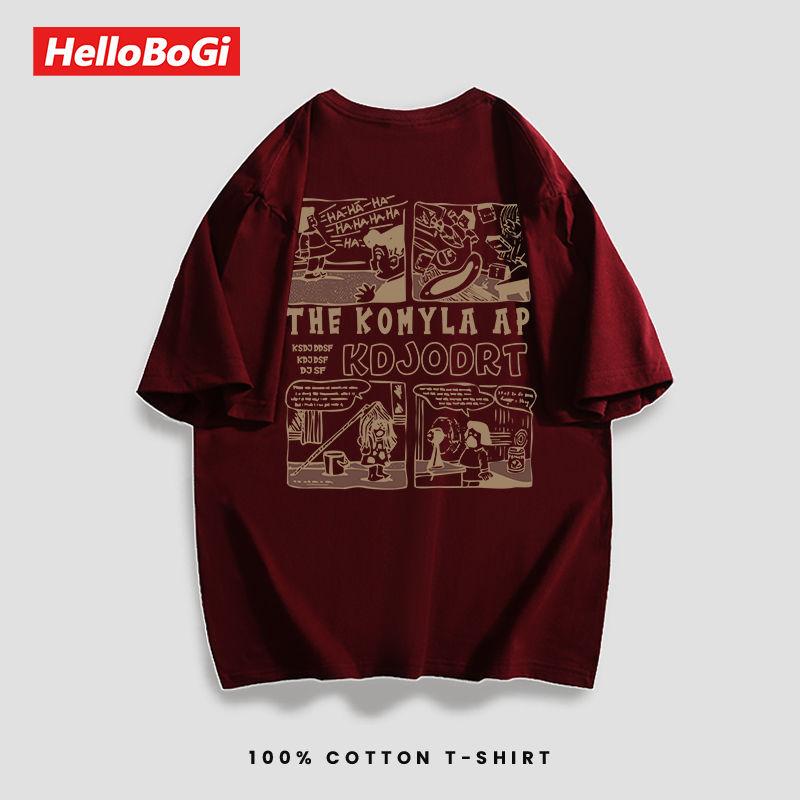 Áo Thun Cotton Ngắn Tay Cho Nữ, Trang Phục Mùa Hè In Hình Truyện Tranh, Ngoại Cỡ, Dáng Rộng, Cho Cặp Đôi 2