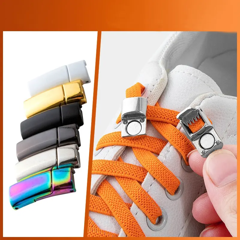 Khóa Dây Giày Cho Nam Lười, 1 Đôi, Không Cần Buộc, Không Cần Buộc, Dây Giày Co Giãn, Dụng Cụ Cố Định Khóa Dây Giày, Không Cần Buộc, Dây Giày Mở Rộng Đàn Hồi, Khóa Dây, Làm Bằng Kim Loại Hoa Ong Caro 2