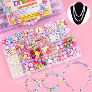 diy aksesoris / cincin mainan anak / mainan kalung / kalung mainan anak perempuan / Mainan Manik Manik 1 Set / Diy Kalung Cincin Anak / mainan anak anak perempuan
