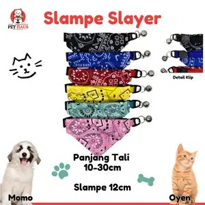 PETHAUS Slampe Slayer Bandana Batik Kalung Bel Kucing Premium - Stylish dan Aman Trendy COD