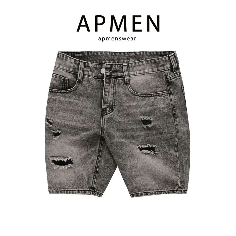QS6A338 QUẦN SHORT JEAN NAM COTTON KHÔNG CO DÃN Menswear Có Túi 1