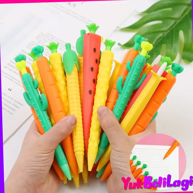 YBL-COD Pensil Mekanik Bentuk Sayuran Mechanical Pencil Vegetables Aesthetic Alat Tulis Anak Sekolah Plastik (BELI LOKAL) Stationery 0