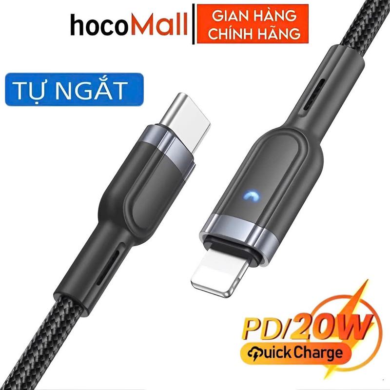 Dây sạc nhanh 20w tự ngắt khi đày pin HOCO cáp sạc pd20w dùng cho 11 12 13 14 xsmax hocomall