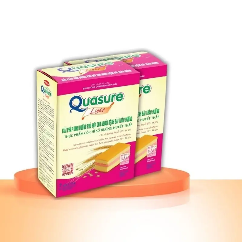 Bánh Bông Lan Quasure Lᶖght Dâu Bibica 126g - Thực phẩm dành cho người ăn kiêng, tiểu đường - Snack, Ăn Vặt Bánh Quy Food 7
