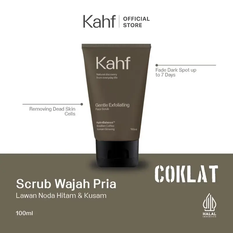 ￼KAHF Face Wash 100ml Sabun Wajah Pria  Mencerahkan Facial Cleanser 5