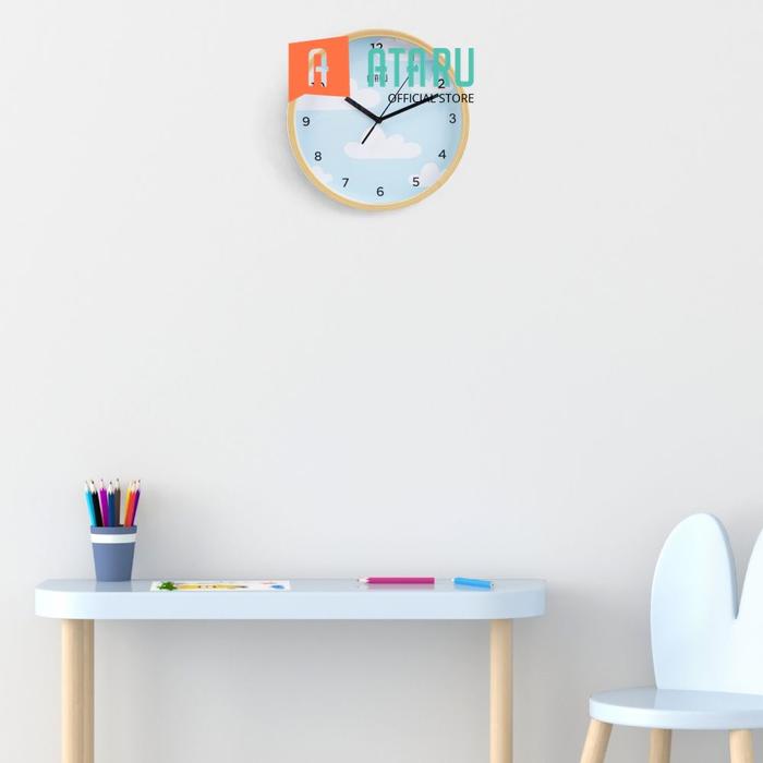 Gambar Ataru 25 cm Jam Dinding Anak Cloud Wall Clock Jam Tembok Analog Aesthetic Dekorasi Rumah Hiasan Dinding dari Ataru_NEW Kota Depok Tokopedia