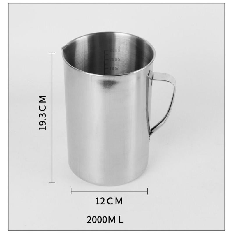 Product Introduction of New Stainless Steel Laboratory Beaker 500ml 1000ml Measuring Cups Graduated Espresso Mugs Kitchen Tool 11
