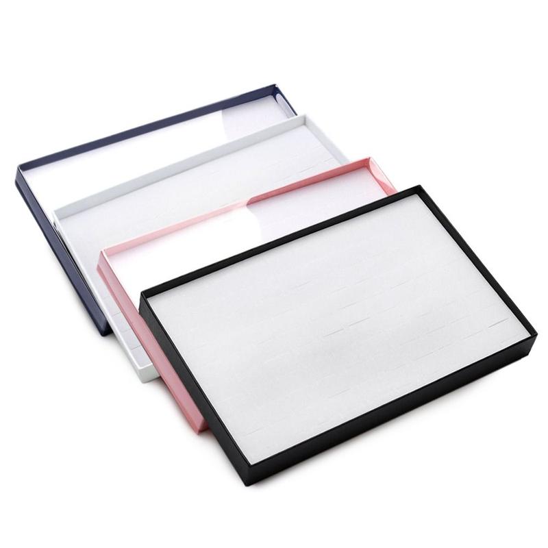 Product Introduction of Display Cabinet Paper Ring Display Rack Earrings Transparent Cover Ring Showcase Bracelet 100 Hole Storage Case 15