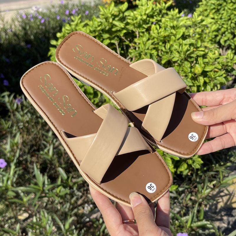 Product Introduction of SanSan_ Dép Lê DA 2 KIỂU MSD, Dép Lê  Quai Ngang  Slipper Nữ DéP Women GiàY 22