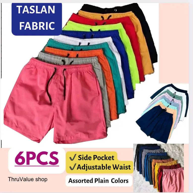 With Pocket Short for 9-15+ years old or teenagers petite size plain colored Taslan shorts or for Young Adult