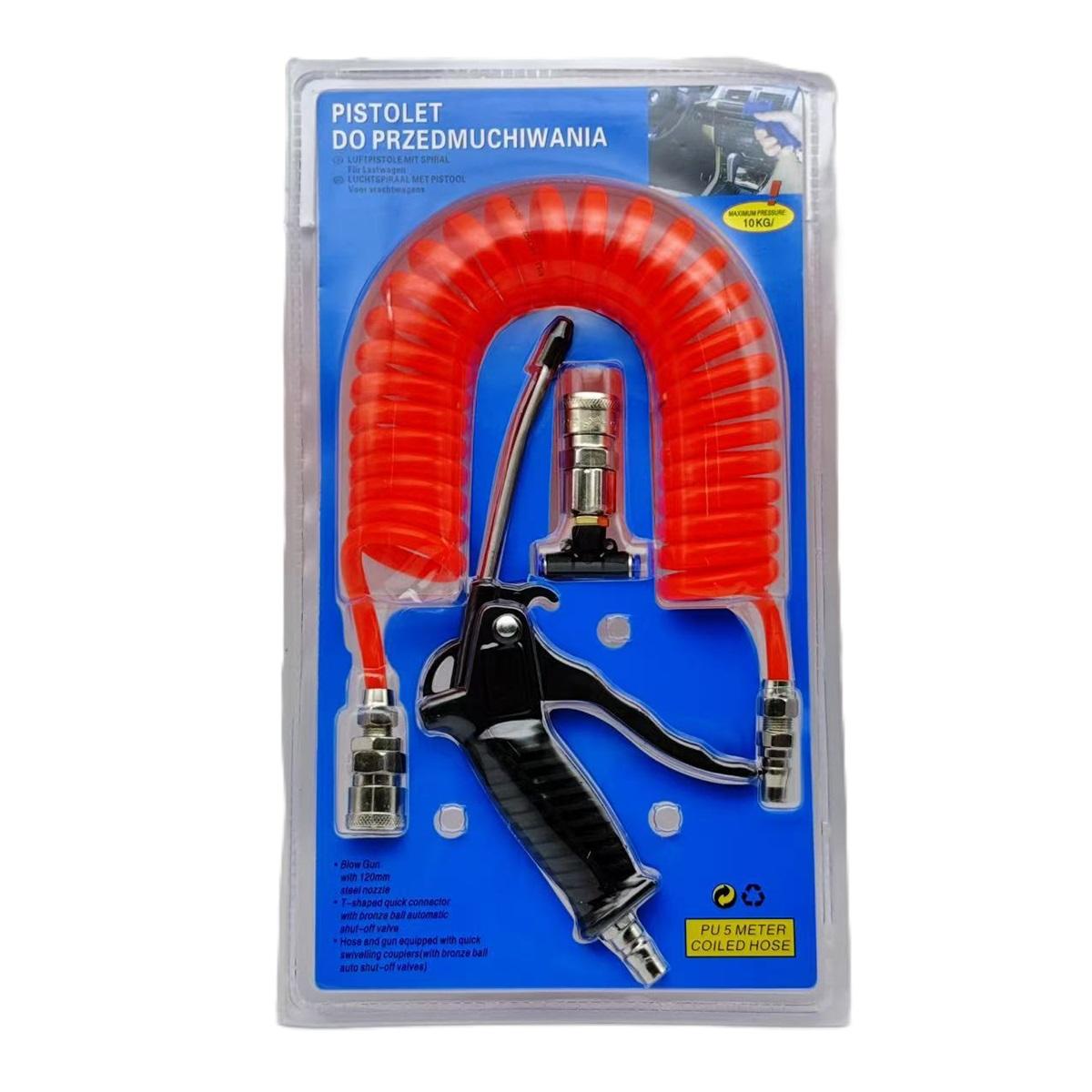 MOTO CAR สายลม ชุดสายลมPU PU5x8mm ชุดหัวเป่ากรอง ชุดสายลม5เมตรพร้อมอุปกรณ์ ใช้เป่ากรอง เป่าฝุ่น สายล