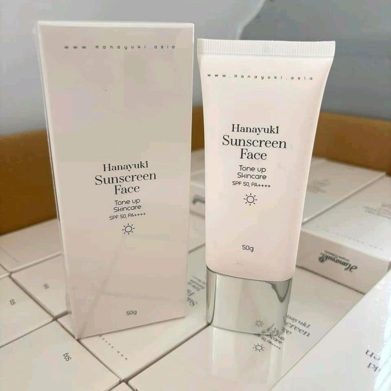 Kem Chống Nắng Nâng Tông Dưỡng Da Cho Mặt Hanayuki Sunscreen Face.
