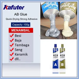 Lem Besi AB Epoxy Kuat Penambal Besi Steel Metal Radiator Blok Mesin Tangki Bensin Anti Bocor Metal Casting Glue Menambal / Menyambung Plastik Alumunium Kaca Keramik Kayu dll