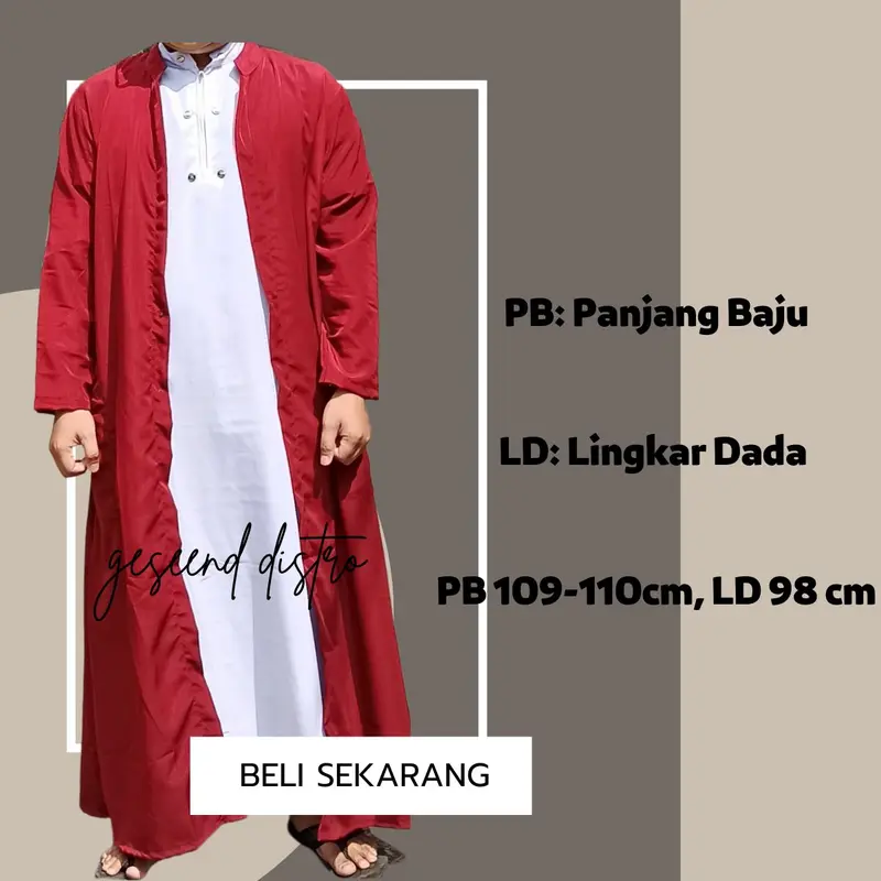 jubah anak remaja gamis luaran anak Baju Kancing Muslim Nyaman Koko Lebaran 4