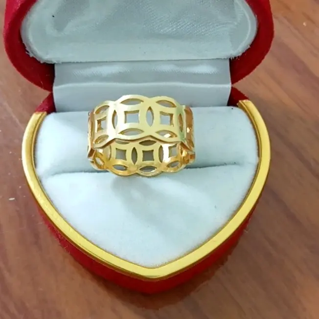 nhẫn kim tiền trơn