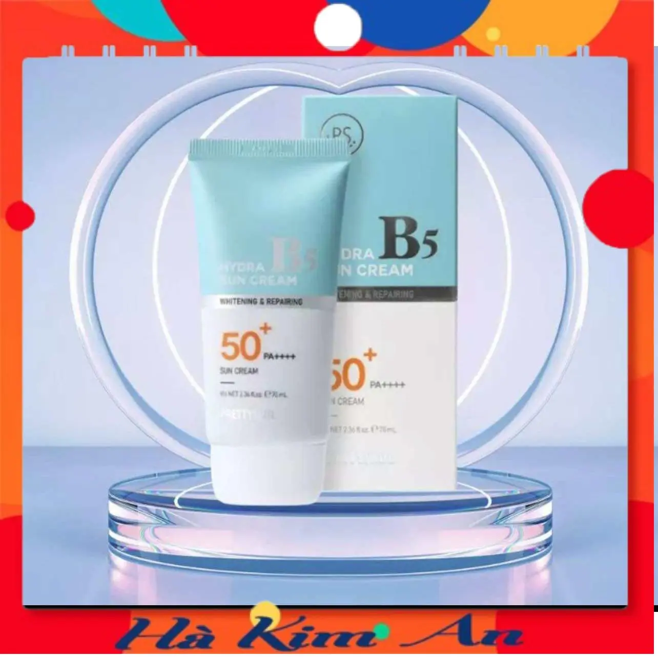 Kem Chống Nắng Phổ Rộng HYDRA B5 SUN CREAM PRETTYSKIN Phục Hồi Dưỡng Trắng & Dễ Thẩm Thấu SPF50+ PA++++ 70ml - Hà Kim An
