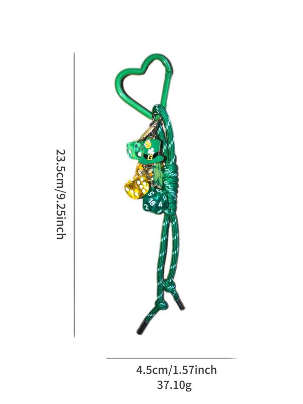 St Patrick's Day Themed Dice Design Keychain, Cute Keychain for Women & Men, Bag Charm for Car Keys, Bag Decoration 1