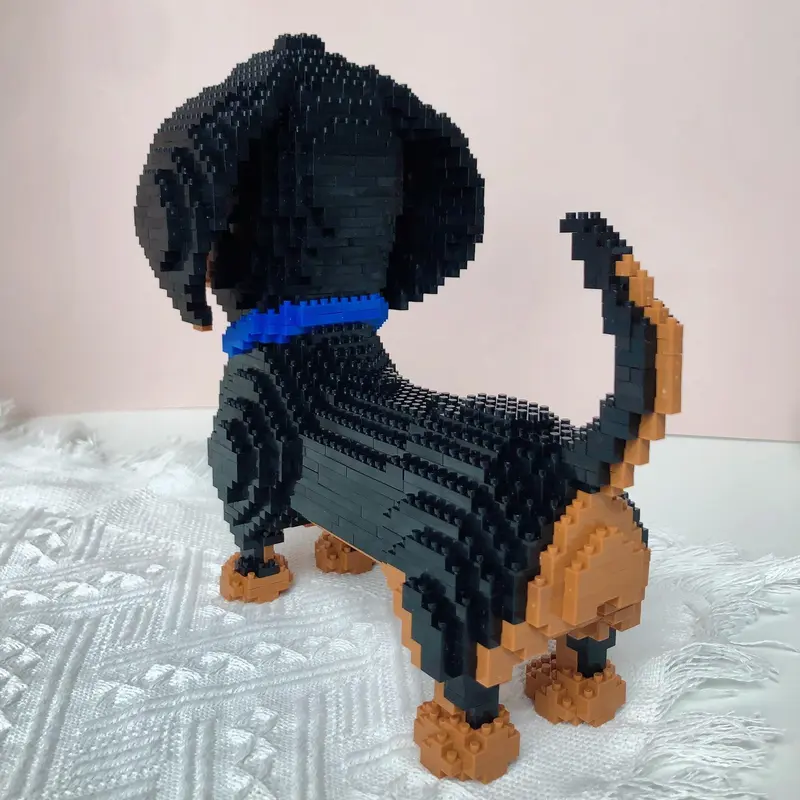 Cartoon Dog Building Blocks Toy, 1 Set Creative Model Desktop Ornament, Educational Assembly Toy for Adults and Kids, Building Sets, Gift for Her, Men's Gift 7