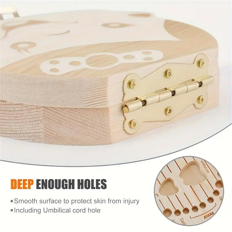 Product Introduction of Wooden Baby Teeth Storage Box Teeth Wooden Box Umbilical Cord Tooth Collection Box Infant And Toddler Souvenir Box 21