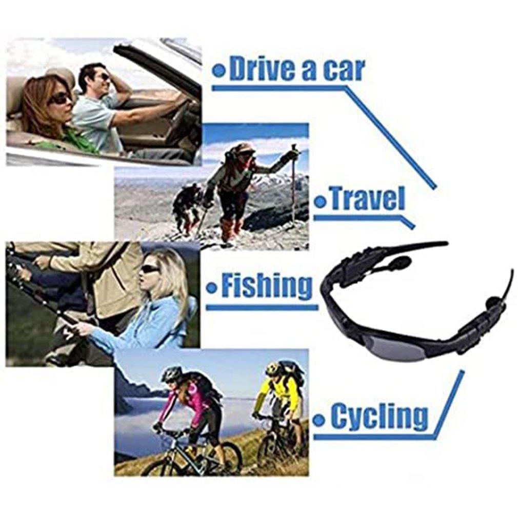 Hot Stereo Wireless Bluetooth-compatible 5.0 Headset Telephone Sport Driving Cycling Sunglasses Riding Eyes Glasses With Sun Len - Image 5