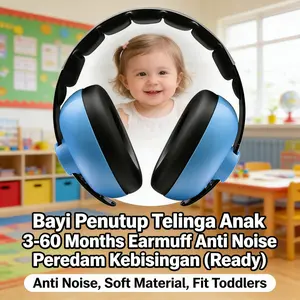 Headphone Anak Penghalang Kebisingan 25 dB, Earmuff Busa Memori Lembut, Material ABS Ramah Lingkungan, Berat Ringan & untuk Tidur Nyenyak, Belajar Fokus, Perlindungan Pendengaran Aman - Pilihan Warna Hitam, Biru, Kuning, Pink