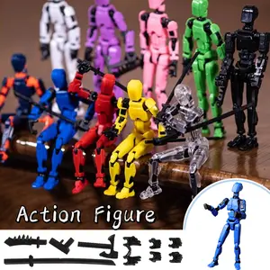 13 Action Figure Mainan Pergeseran Bentuk Bergerak Multi-Sendi Manekin Cetak 3D Dengan Rakitan Artefak Dekompresi Mainan Rakitan Dengan 4 Senjata dan 3 Bentuk Tangan