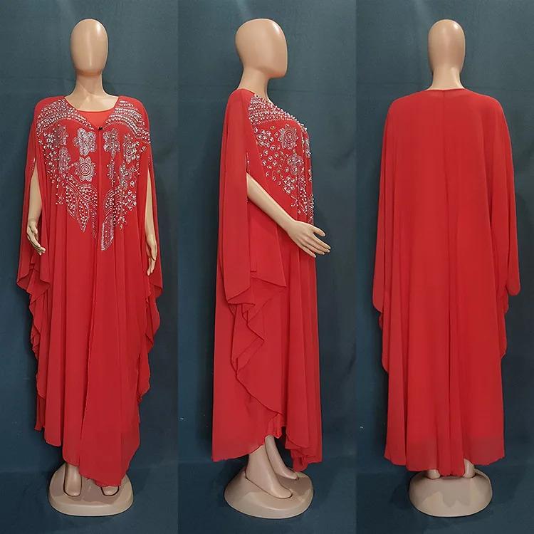 Product Introduction of 2024 Abayas for Women Dubai Luxury Chiffon Boubou Muslim Fashion Dress Caftan Wedding Party Occasions Long Abaya With Inner 13