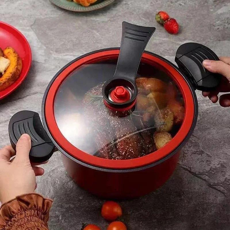 Product Introduction of Pressure Cooker 3.5L Soup Meat Pot Rice Cooker Gas Stove Micro Pressure Cooker Stew Pot Non-Stick Cooking Pots Kitchenware 12
