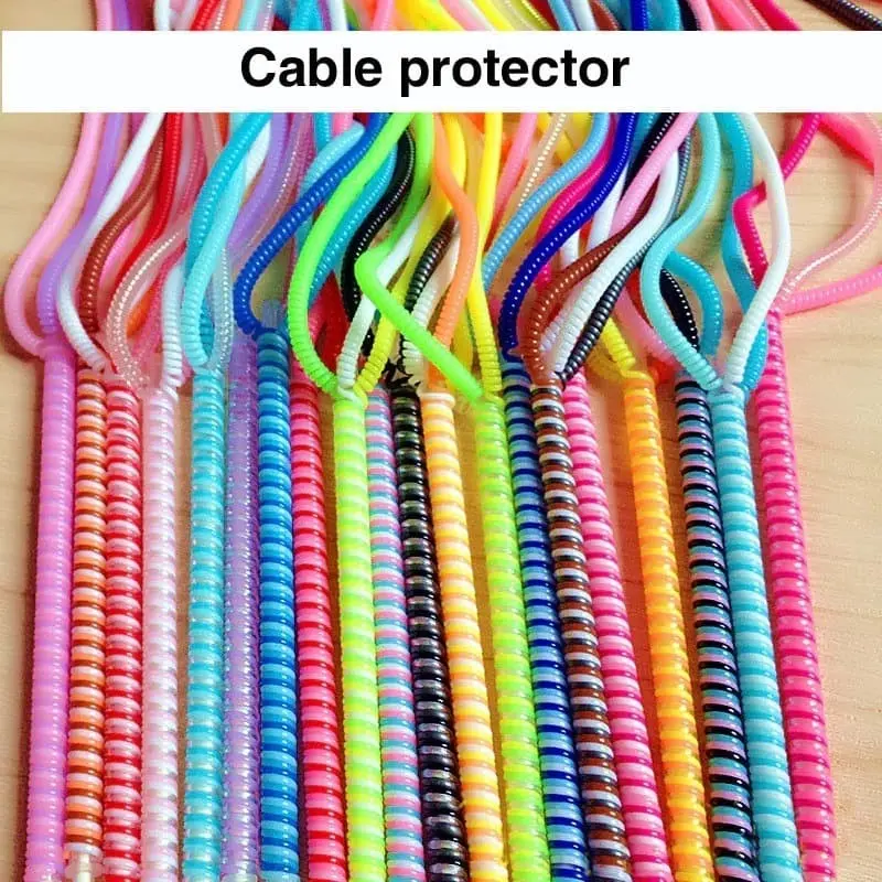 Pelindung Kabel Accessories Cable Cord Protector Spiral Headset/Earphone Cover Kabel Data Warna, 2 warna AH003 - XOBOX 3