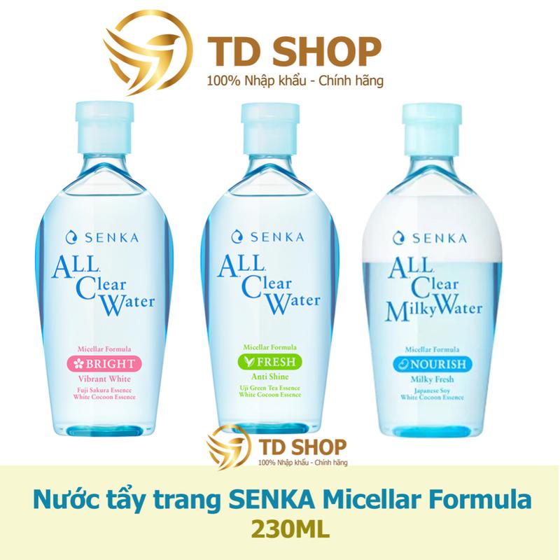 Nước Sữa Tẩy Trang Senka All Clear Milky Water Nourish Hai Lớp 230ml - TD SHop