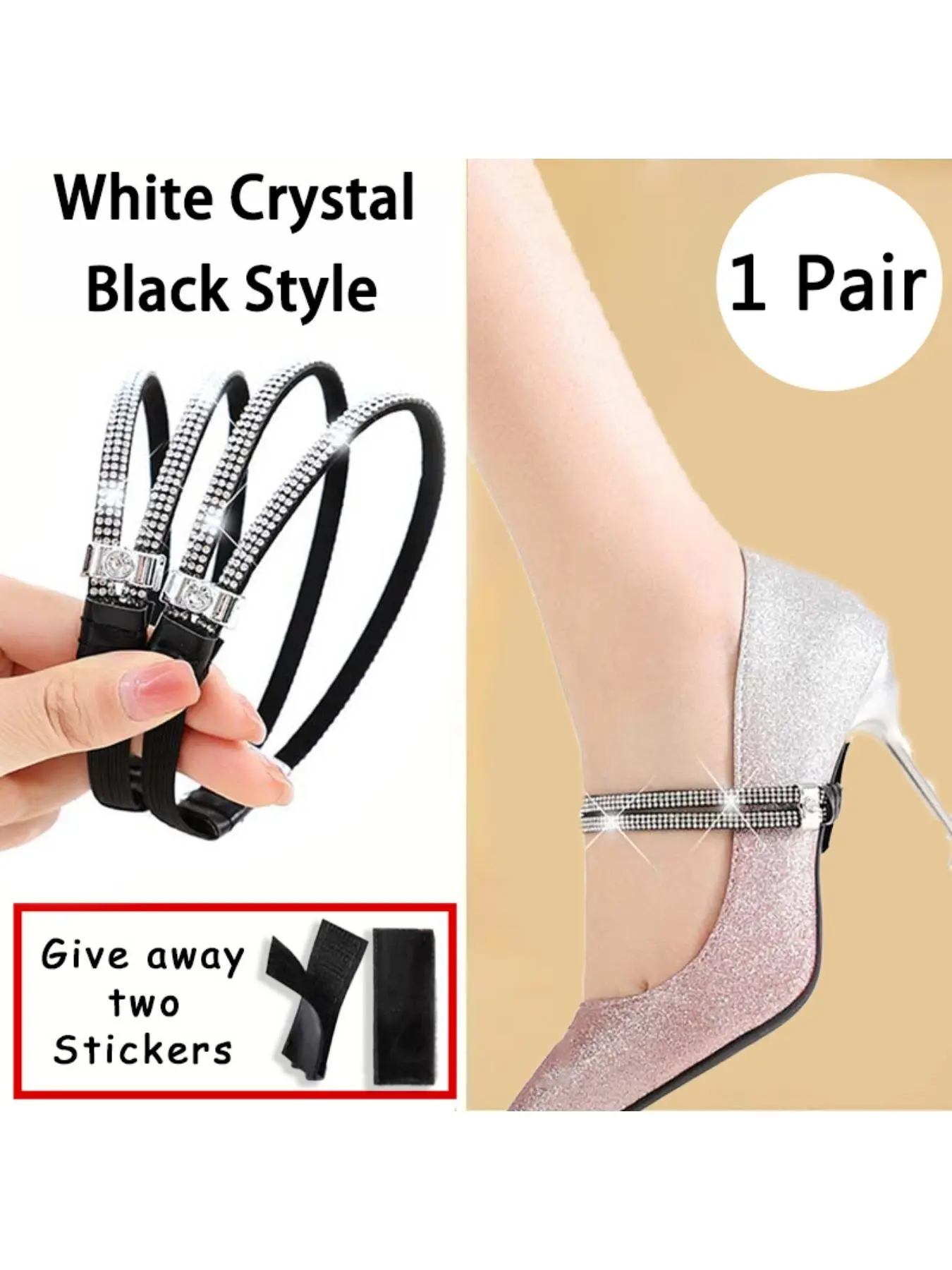 Rhinestone Decorated Shoelaces, Anti-slip High Heel Shoelaces, Adjustable Anti-drop Shoes Bands, Universal Shoes Accessories for Women, Valentine's Day, Gift