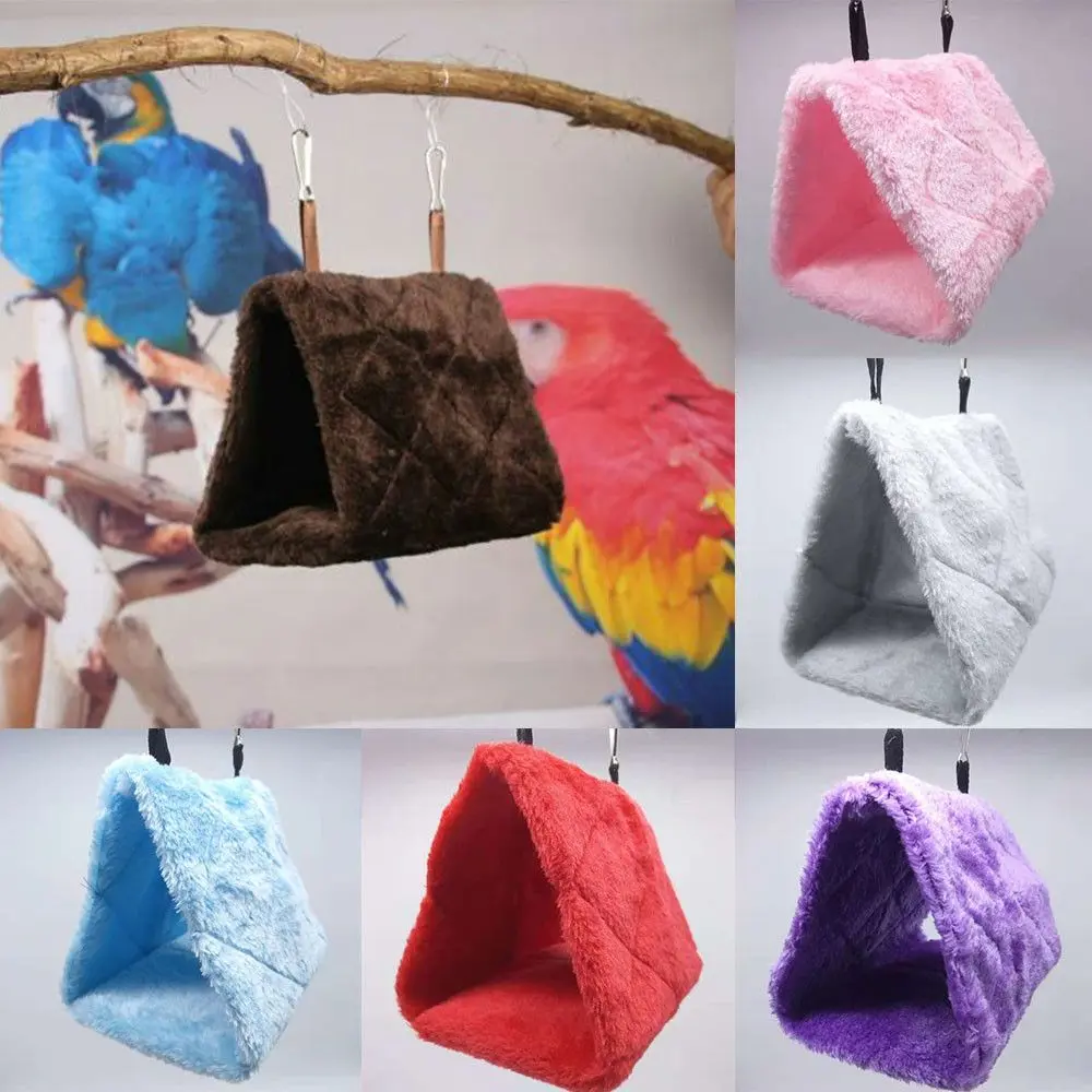thingin Newest Parakeet Budgie Pet Bird Parrot Warm Hammock Cage Hanging Cave Winter Bird's-nest Hut Tent Bed