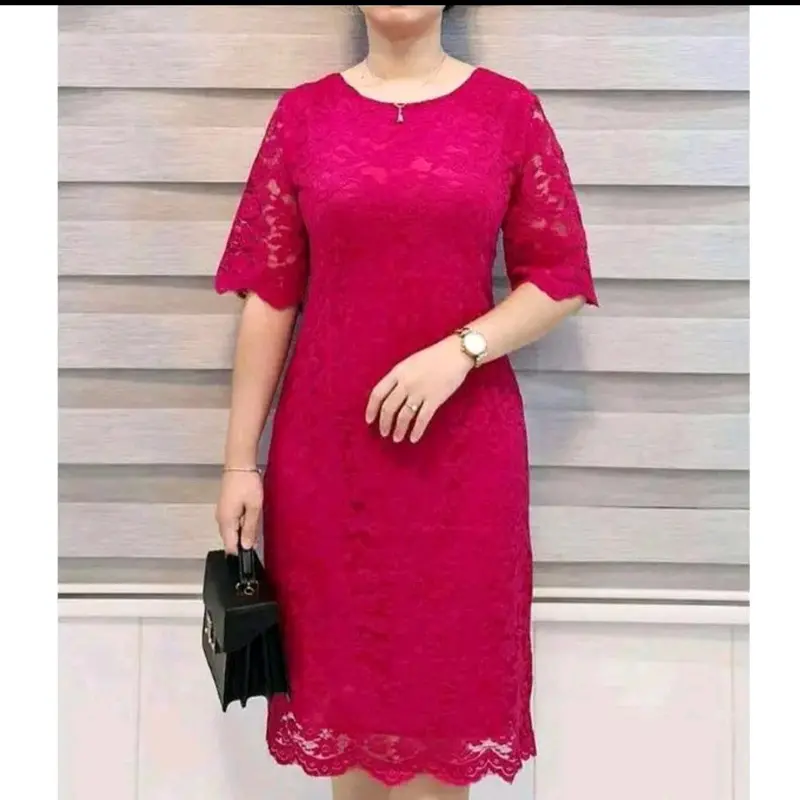 dress brokat pendek dress natalan dress tahun baru 1