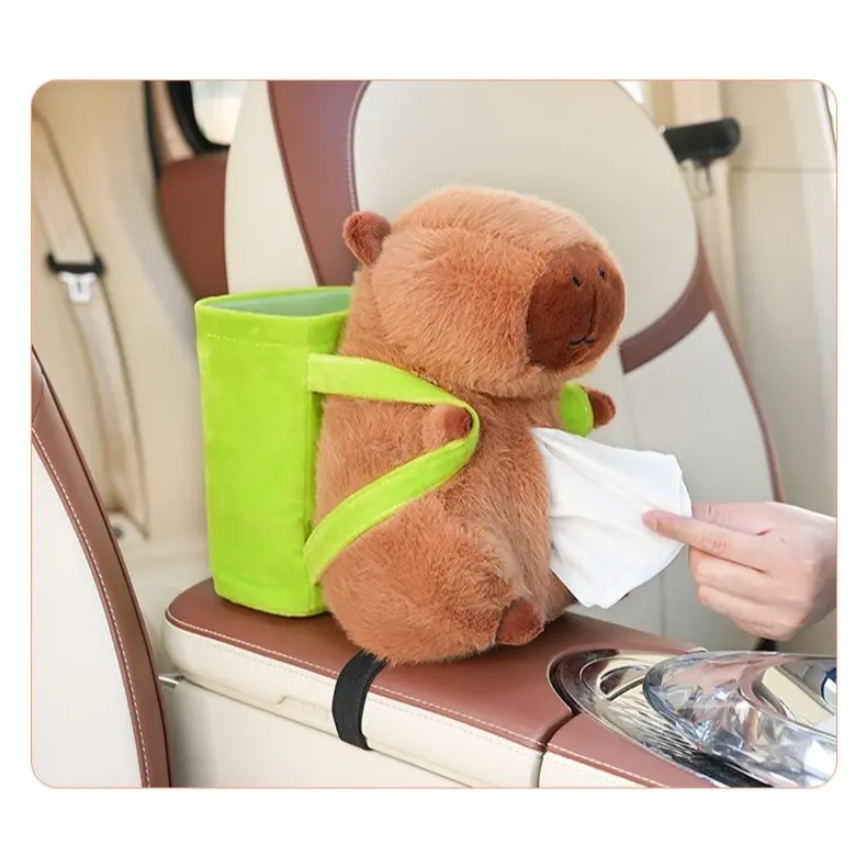 Gấu bông capybara kềm thùng rác mini YIMAIDA 3