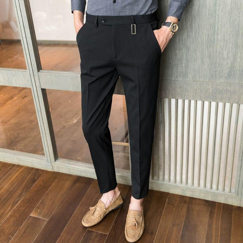  Quần âu nam hàn quốc công sở cao cấp kiểu đẹp  quần tây nam đen co giãn ống đứng dáng ôm baggy trẻ trung bigsize Menswear Pants quần  âu   quần dài có thể giặt máy 