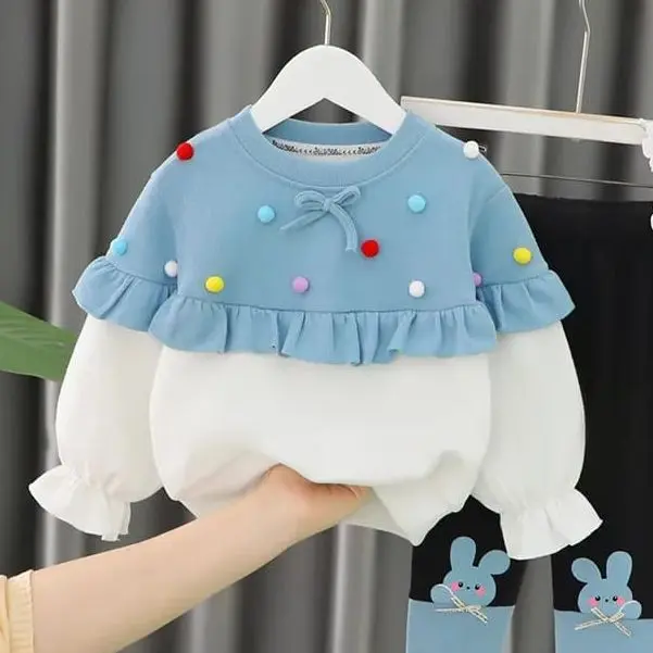 Setelan lucu baju anak perempuan 0 bulan - 4 tahun MOTIF POL RAINBOW Bayi Parsel Cewek Katun set 8