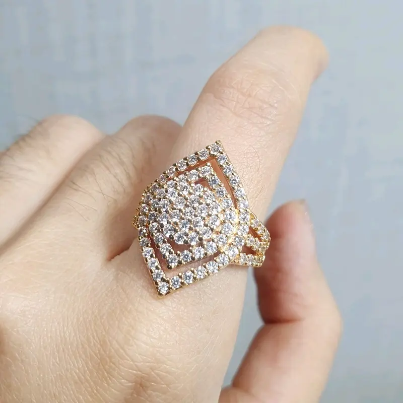 E04 {CO 2 Produk Apapun Free 1} C05 Perhiasan Lapis Emas Cincin permata Perhiasan Perempuan xuping jewellery pehiasan anti karat 1