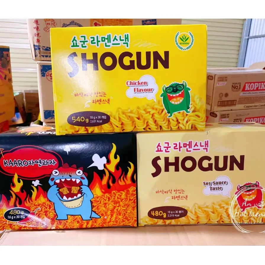 Hộp Mix 3 Vị - Mì Ăn liền Shugon (Phô Mai , Cay , Truyền thống) gồm 30 gói