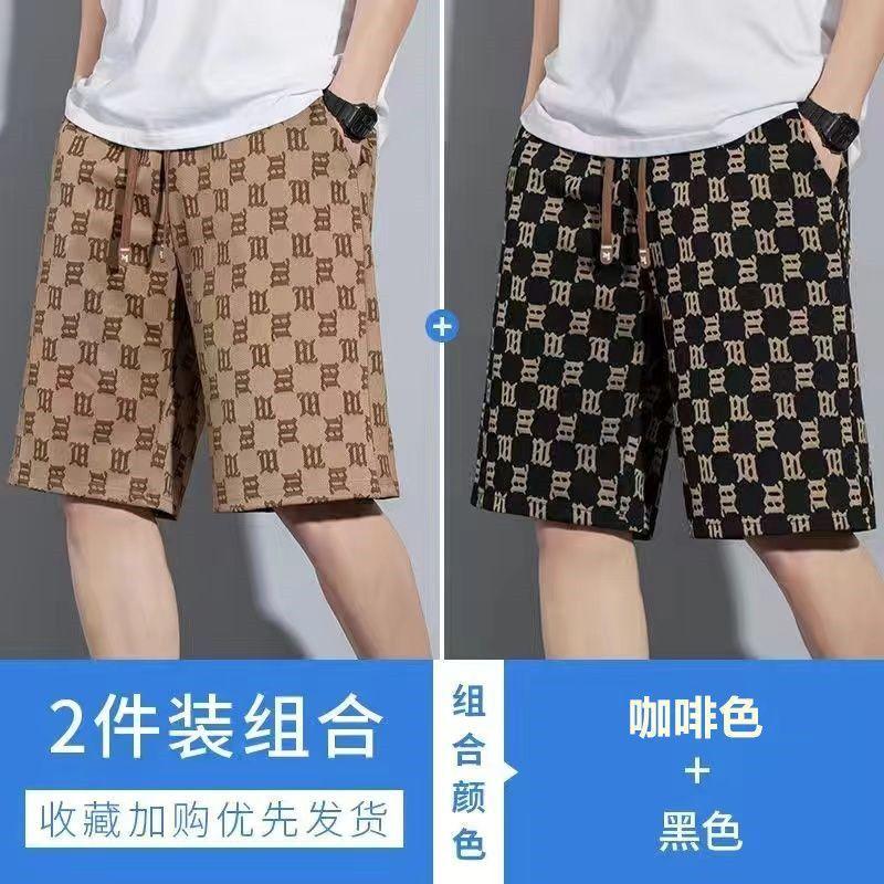 Quần Soóc Dáng Rộng, Thương Hiệu Thời Trang, Dành Cho Nam Giới, Quần Dài Đến Đầu Gối Mỏng Mùa Hè, Có Thể Mặc Ngoài Trời, Quần Lớn, Phong Cách Thường Ngày Nhanh Khô, Quần Soóc Đi Biển Thẳng 1
