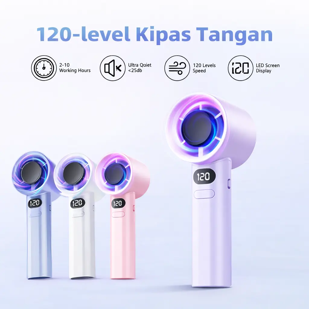 COD Kipas Angin Min Turbo High-Speed Mini Fan 16500RPM Tahan Lama | Kipas USB Portable Adjustable Angin Kencang