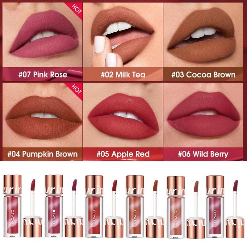 Product Introduction of 【TERSEDIA&COD】O.TWO.O Lipstik Matte Tahan Lama Tahan Air 24 Jam Tinta Beludru Pewarna Bibir Anti Lengket Lip Gloss Lipstik Cair Makeup Untuk Bibir Lipstick Kosmetik 13