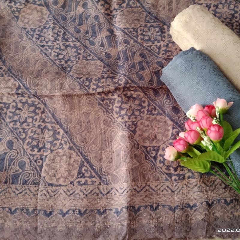 KAIN BATIK VISCOSE SEMI SUTRA VISKOS CAP SEMI TULIS SETELAN FISKOS POLOS BATIK FARIZA CIREBON SOFT PASTEL CERAH 1