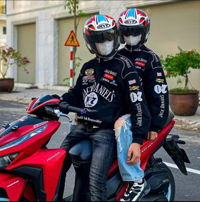  Áo Khoác Dù Jack Daniels Racing Boy In 3D Siêu Ngầu Nam Nữ Phượt Thủ Đường Phố - Jacket Menswear Có Túi 