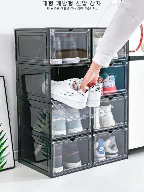 Trang Hộp đựng giày xếp chồng từ tính trong suốt phía trước hộp giày Chất lượng caobền và chống bụi 3