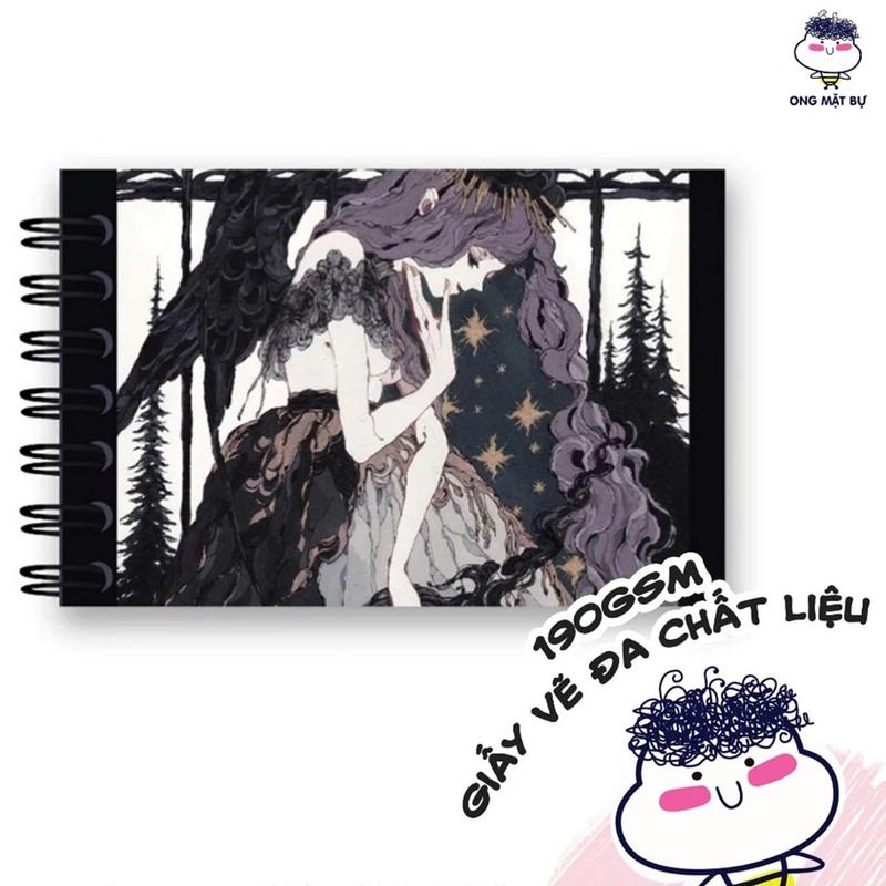 Sổ Vẽ Đa Chất Liệu A6 - Không Kèm Tutorial - Ong Mặt Bự