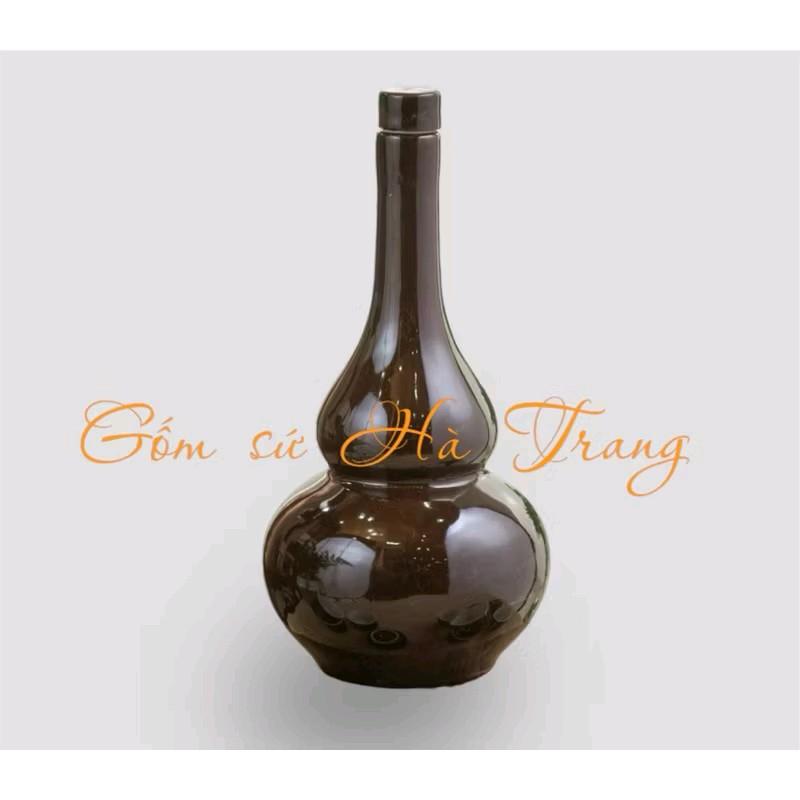 [ in logo ] Bình Rượu 1L - Chum Rượu Bát Tràng Cao Cấp - Giá rẻ - Hợp Đồng 4