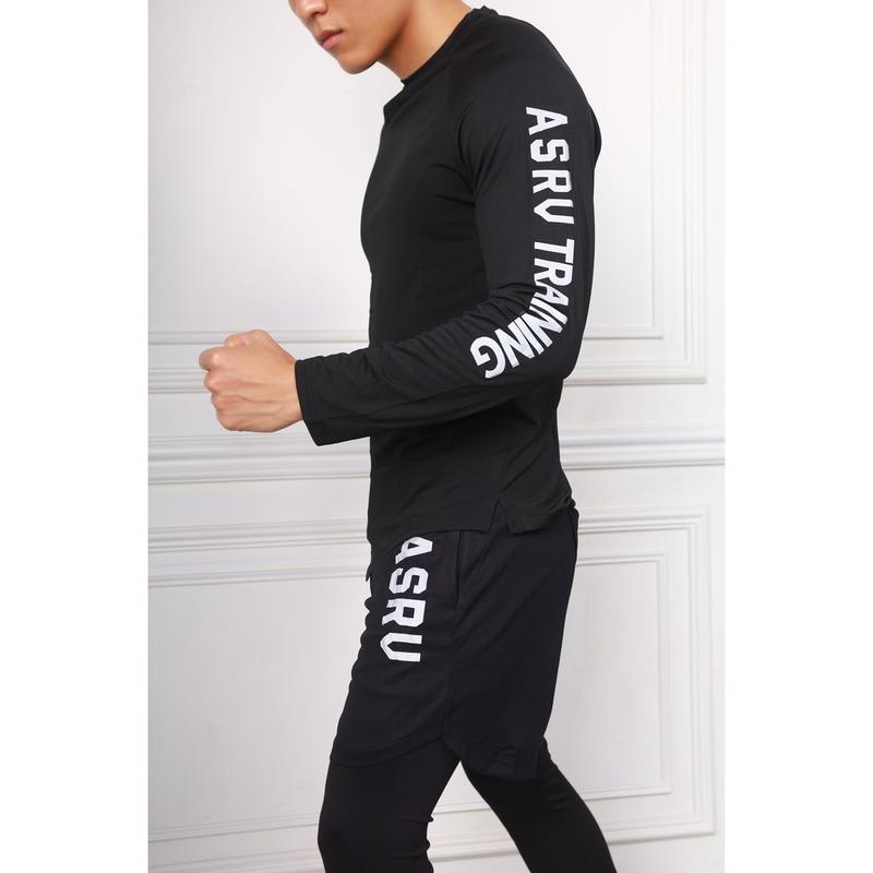 Product Introduction of Bộ Quần Áo Gym Nam ASRV Thun Co Giãn 4C Kết Hợp Quần Legging 2 lớp và Áo Gym Dài Tay Tập Gym Sport Trang Phục Tập Thể Dục Chạy Bộ Thể Dục 85