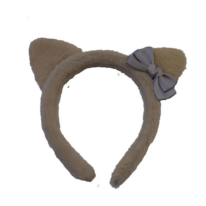 Băng Đô Tai Mèo, Bánh Mì Hấp, Nhồi Bông Thắt Nơ, Đồ Trang Sức Hoạt Hình Dễ Thương, Dây Buộc Tóc Rửa Mặt, Yiwu, Thiết Kế Tai Mèo