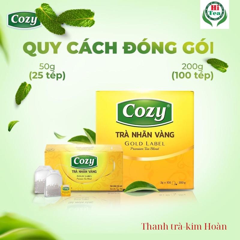 Trà túi lọc cozy Nhãn Vàng (100 gói 200g) Tea